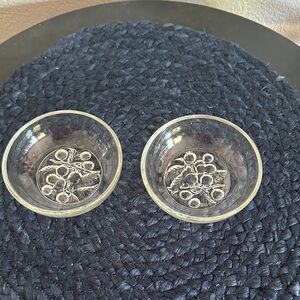 Elegant Clear Glass Bowls Lot of 2
